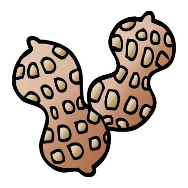 çizgi film doodle fıstık beyaz