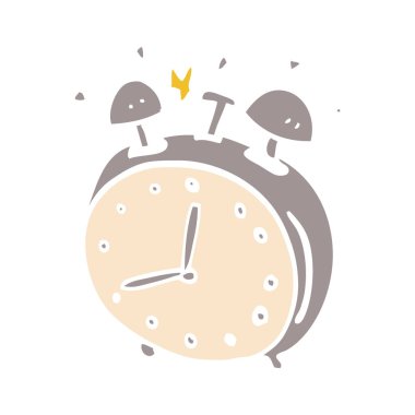 Çizgi film doodle çalar saat