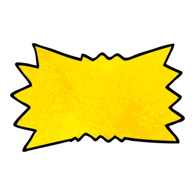 Beyaz arka plan üzerinde izole karikatür doodle bang