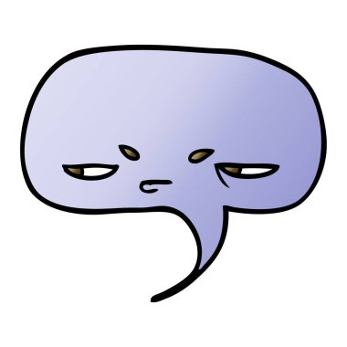 karikatür konuşma balonu yüzle doodle