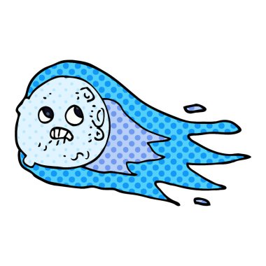 çizgi film doodle endişeli kuyruklu yıldız