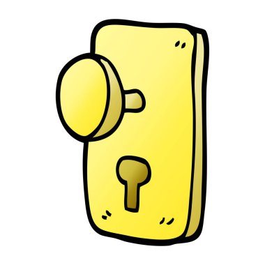 çizgi film doodle kapı kolu