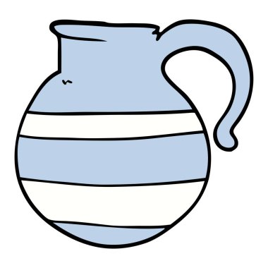 bir sürahi karikatür doodle