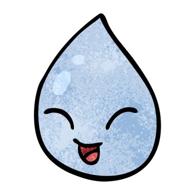 çizgi film doodle yağmur damlası