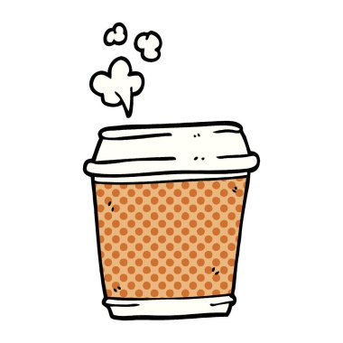 çizgi film doodle kahve fincanı