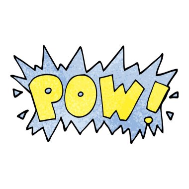 çizgi film doodle pow kelime