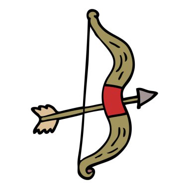 çizgi film doodle yay ve ok