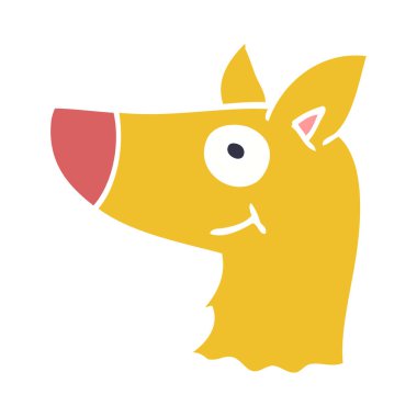 çizgi film doodle mutlu köpek yüz