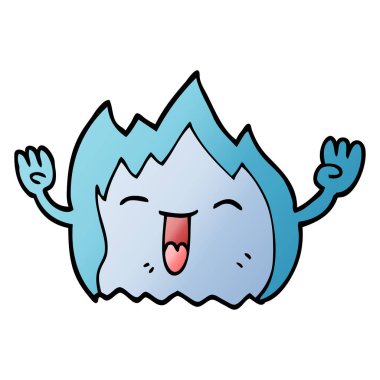 karikatür mutlu gaz alev doodle