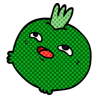 çizgi film doodle mutlu kök sebze