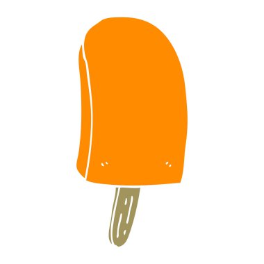 düz renk tarzı çizgi film buz lolly