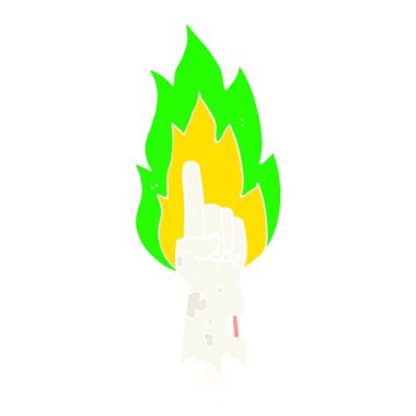 zombi el işaret düz renk örnek