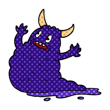 komik karikatür doodle iblis