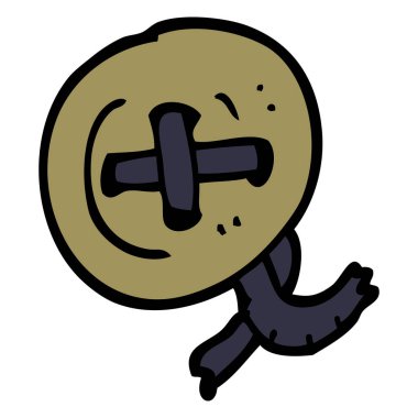 çizgi film doodle giyim, renkli vektör çizim