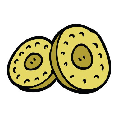 çizgi film doodle altın sikkeler