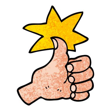 dokulu grunge illüstrasyon karikatür Yaşasın sembolü