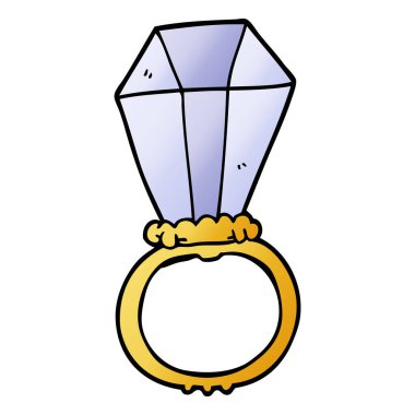 çizgi film doodle engagment yüzük