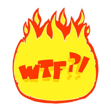 düz renk Wtf simgesinin resmi