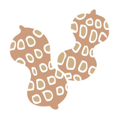 karikatür doodle fıstık vektör