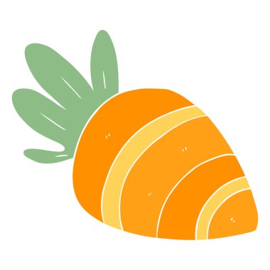 düz renk tarzı çizgi film havuç