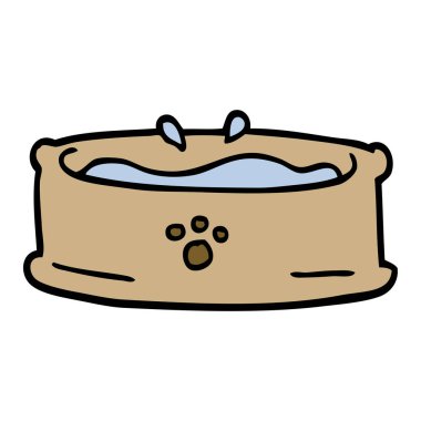 çizgi film doodle evde beslenen hayvan kase