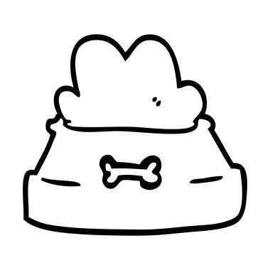 çizgi çizme çizgi film evde beslenen hayvan kase