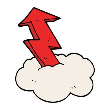 çizgi film doodle büyüme ok