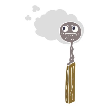 çizgi film doodle yanmış maç