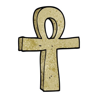 çizgi film doodle ankh sembolü