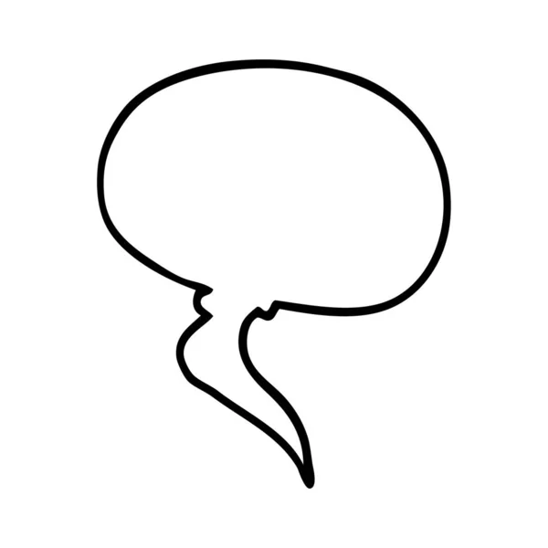 Line Drawing Cartoon Speech Bubble — Stock Vector