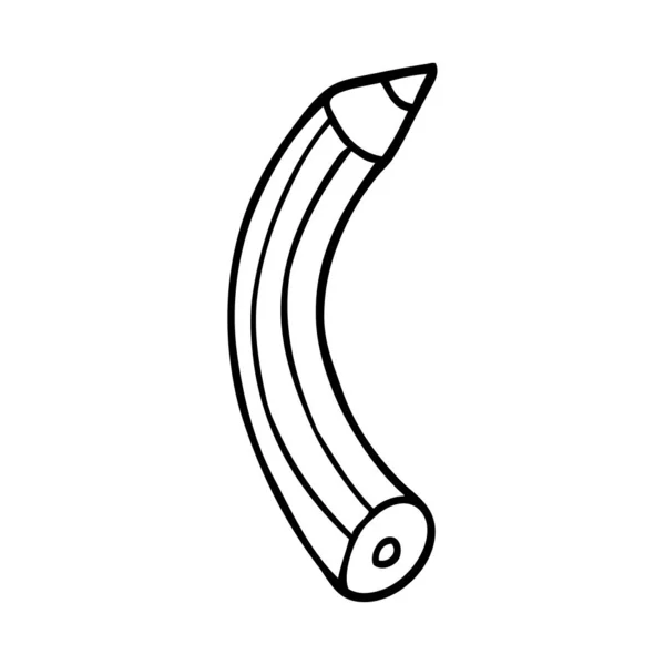 Line Drawing Cartoon Colored Pencil — Stock Vector