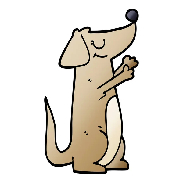 Lustiger Zeichentrickkritzelhund — Stockvektor
