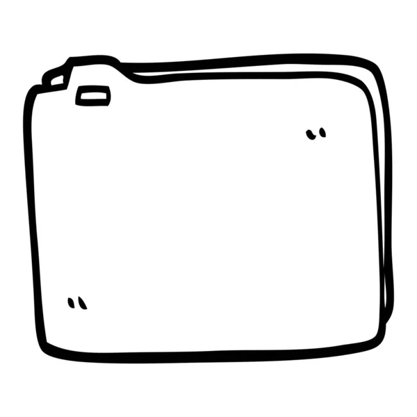 Linea Disegno Cartone Animato File Carta — Vettoriale Stock
