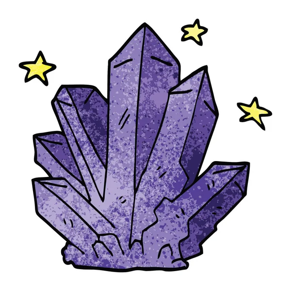 Dessin Animé Doodle Cristal Magique — Image vectorielle