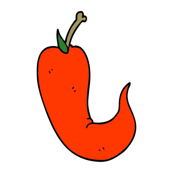 Kreslený Doodle Red Hot Chilli Papričkou — Stockový vektor