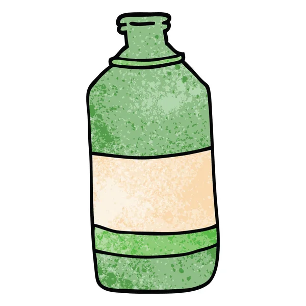 Cartoon Doodle Gammal Grön Flaska — Stock vektor