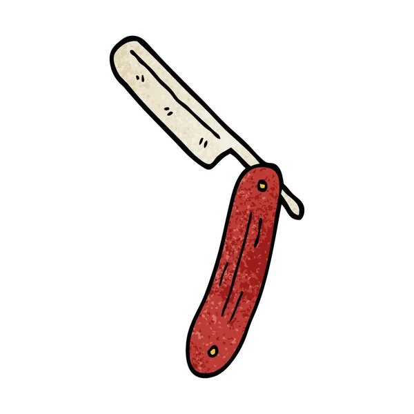 Cartoon Doodle Skära Halsen Razor — Stock vektor