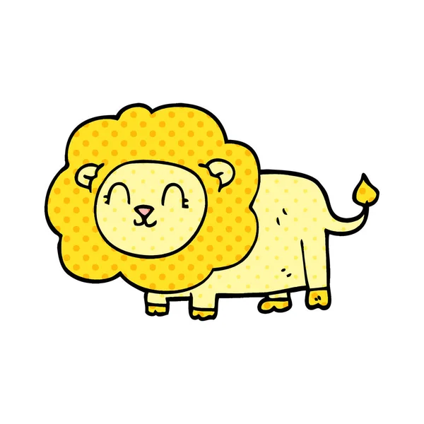 滑稽的动画片乱画狮子 — 图库矢量图片