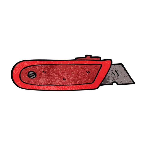 Dessin Animé Doodle Couteau Travail — Image vectorielle