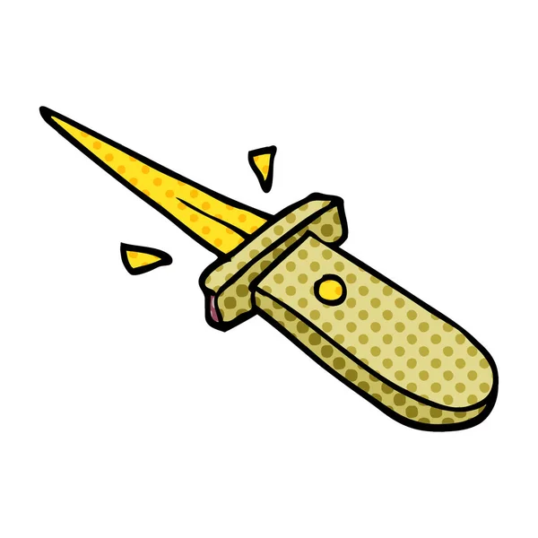 Cartoon Doodle Flick Kniv — Stock vektor