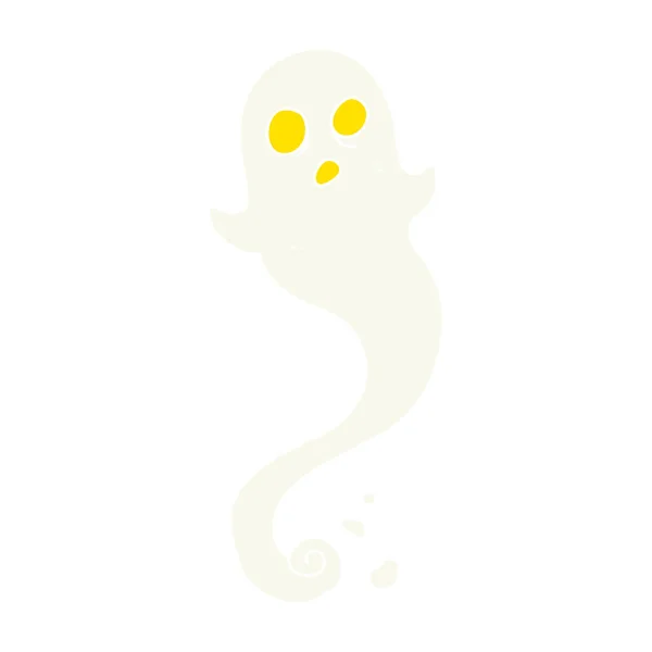 Ilustración Color Plano Halloween Fantasma — Vector de stock