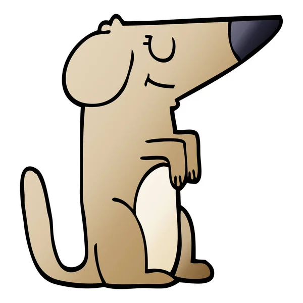 Engraçado Desenho Animado Doodle Cão —  Vetores de Stock