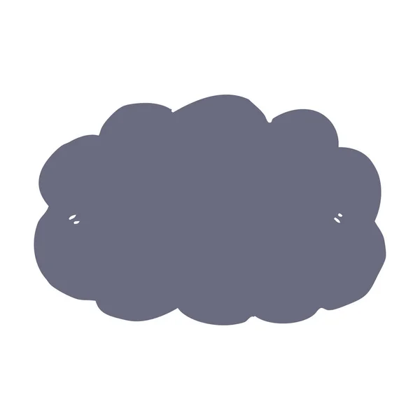 Επίπεδη Χρώμα Στυλ Καρτούν Σύννεφο — Διανυσματικό Αρχείο