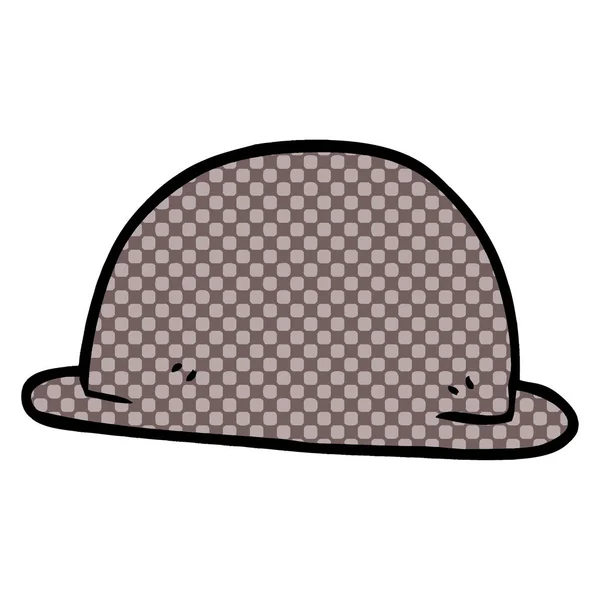 Beyaz Arka Plan Üzerinde Izole Karikatür Doodle Şapka — Stok Vektör