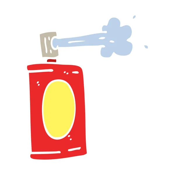 Cor Plana Ilustração Desenho Animado Spray Pode — Vetor de Stock