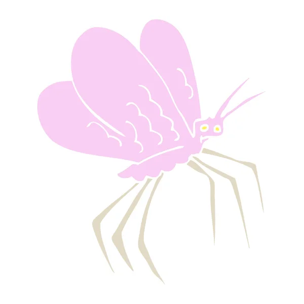 Illustration Couleur Plate Papillon — Image vectorielle