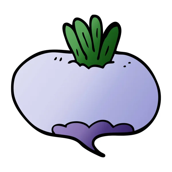 Cartoon Doodle Turnip White — Stock Vector