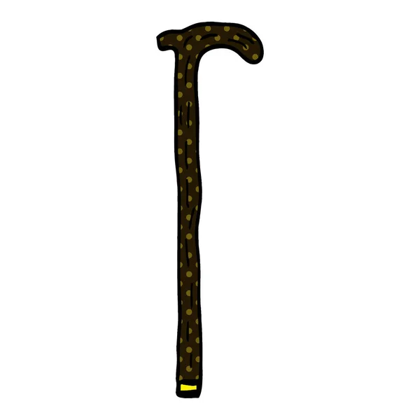 Cartoon Doodle Walking Stick — Stock Vector
