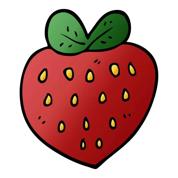 Cartoon Doodle Erdbeere Vektorillustration — Stockvektor