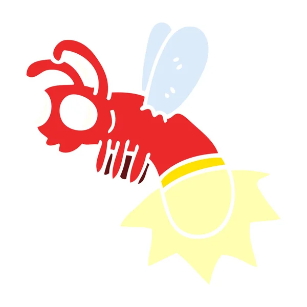 Dessin Animé Gribouiller Foudre Bug — Image vectorielle